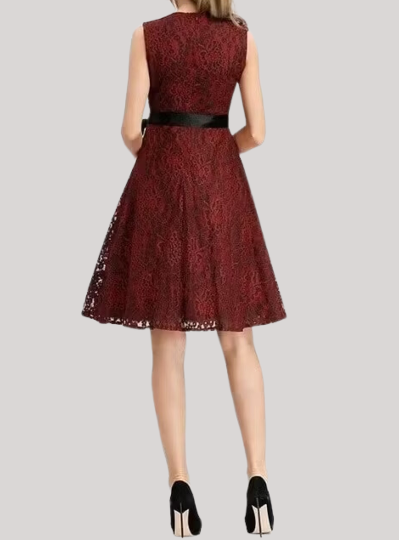 Vestido con encaje talla M-2
