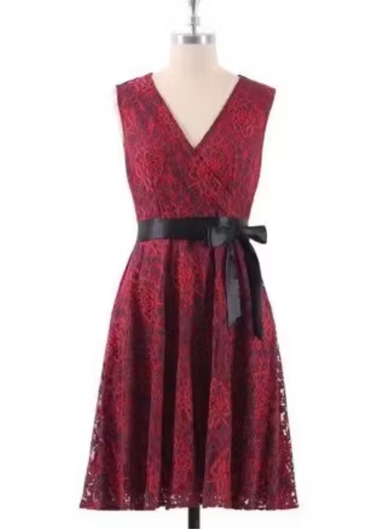 Vestido con encaje talla M-4
