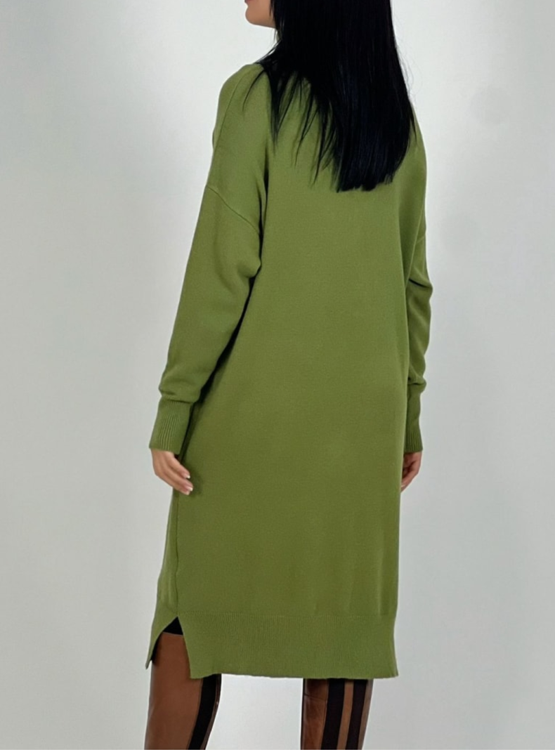 Vestido de lana cuello alto-2