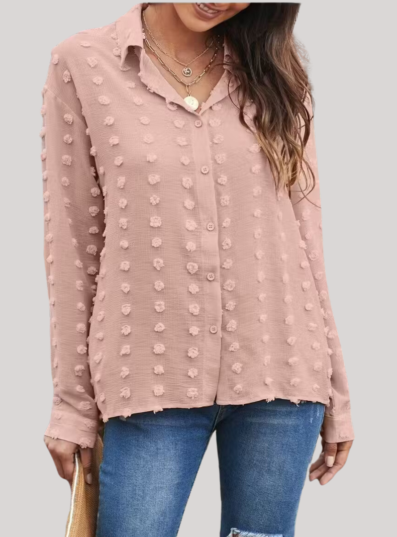 Camisa abotonada punto suizo-0