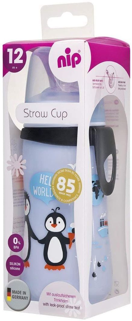 Botella con bombilla 330 ml anticólicos Pingüino NIP-1