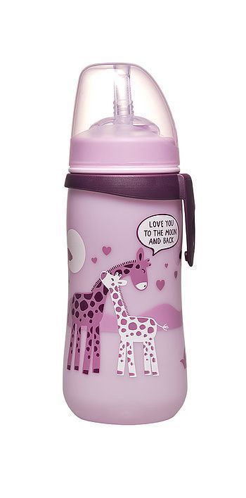 Botella con bombilla 330 ml anticólicos Jirafa NIP-0