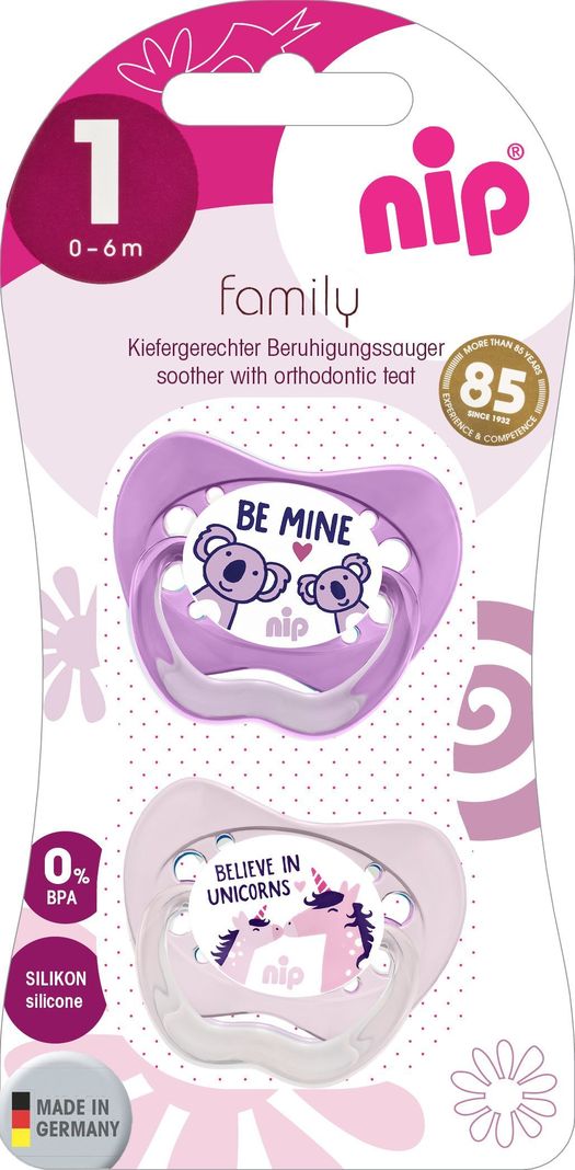 Chupete Family Silicona Koala/unicornio 0-6 meses NIP-0