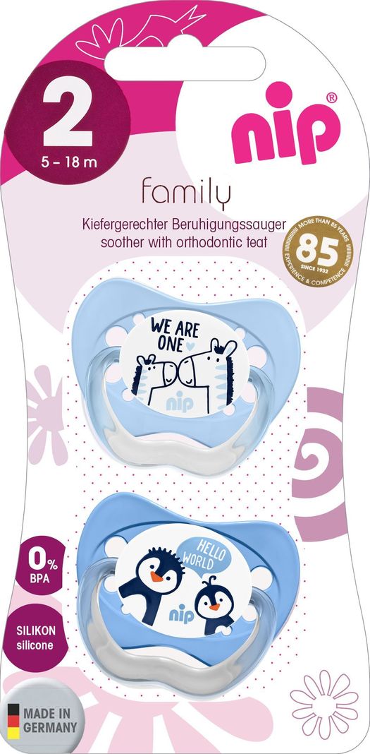  Chupete Family Silicona Caballo/ Pingüino 5-18 meses NIP-0