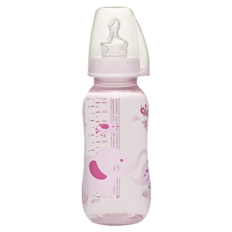 Mamadera tetina ortodóntica Silicona anticólicos Elefante Rosa 250 ml-0