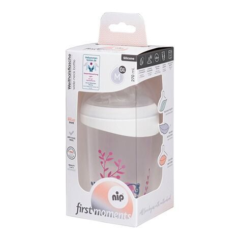 Mamadera Moments Cuello Ancho Panda 270 ml NIP-0