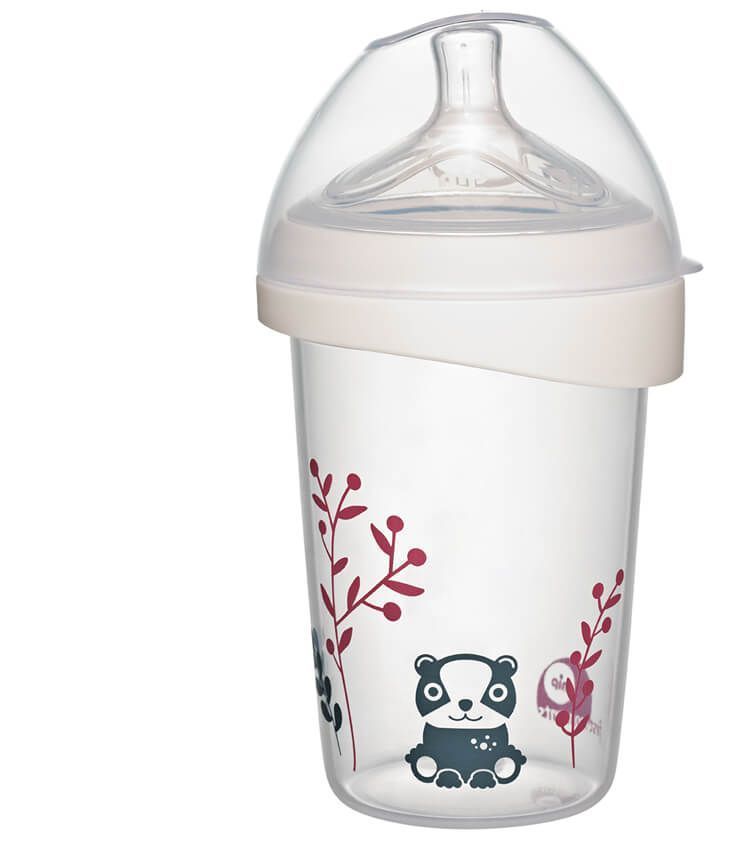 Mamadera Moments Cuello Ancho Panda 270 ml NIP-1