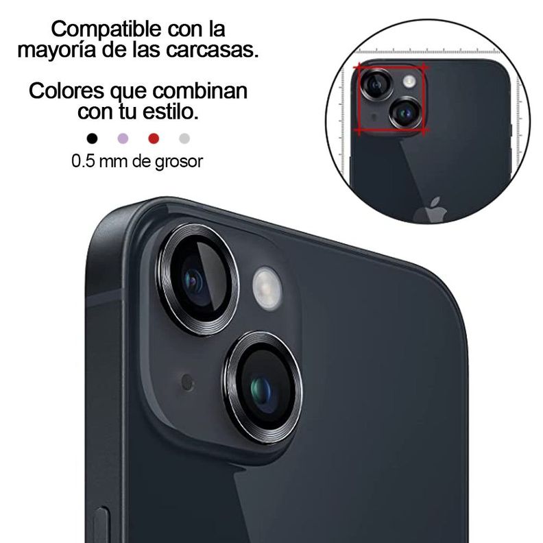 Protector Lente Aluminio Iphone 15 / 15 Plus-1
