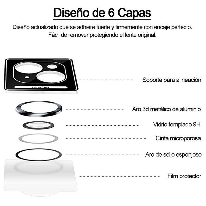 Protector Lente Aluminio Iphone 15 / 15 Plus-2