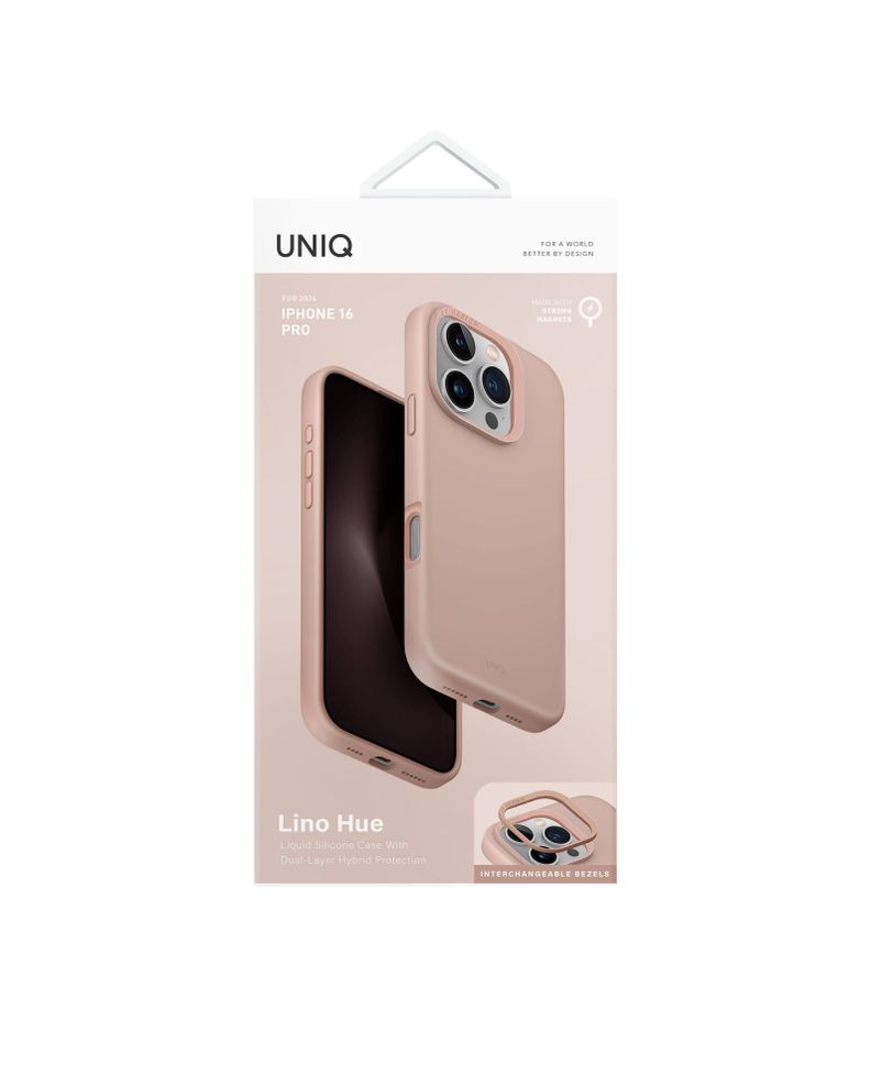 Carcasa Uniq Lino Hue Silicona Magsafe Iphone 16 Pro Max - Rosa-3