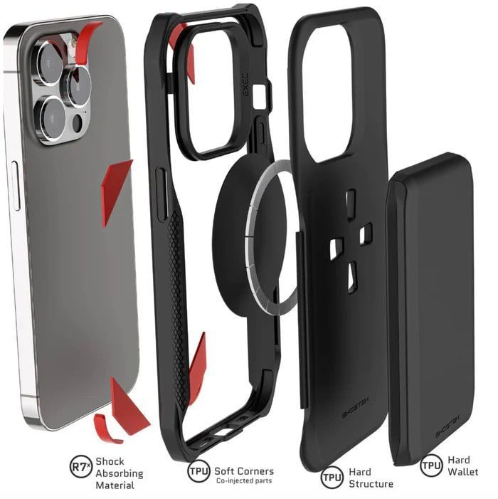 Carcasa Ghostek Exec Magsafe Iphone 15 Pro Max Negra-5