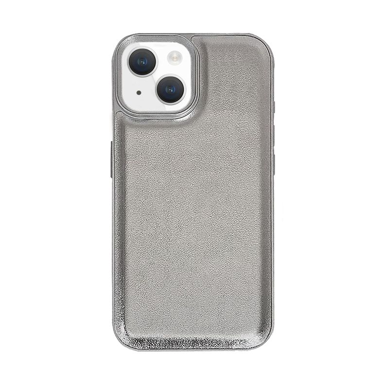Carcasa Cuero Iphone 13 / 14 / 15 - Plata-0