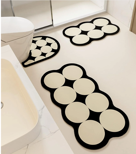 JUEGO DE ALFOMBRAS BAÑO SET DE 3 PIEZAS - ANTIDESLIZANTE-0