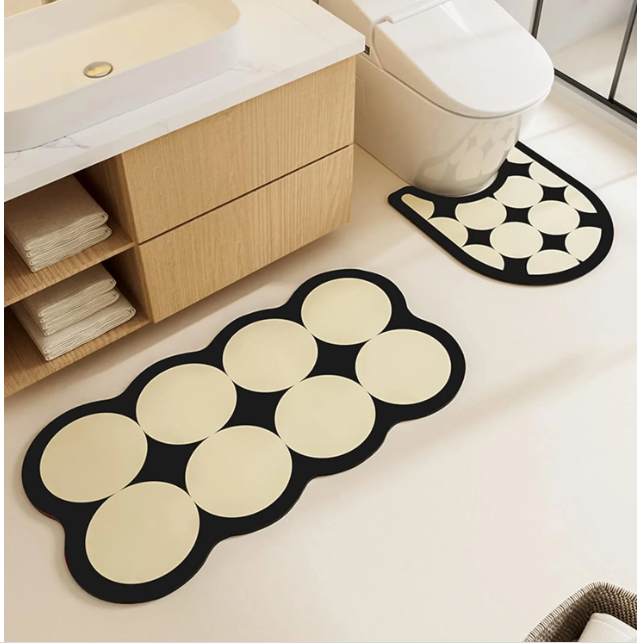 JUEGO DE ALFOMBRAS BAÑO SET DE 3 PIEZAS - ANTIDESLIZANTE-1