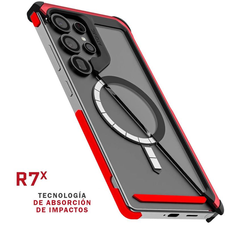 Carcasa Ghostek Atomic Slim Magsafe Samsung S25 Ultra Roja-4