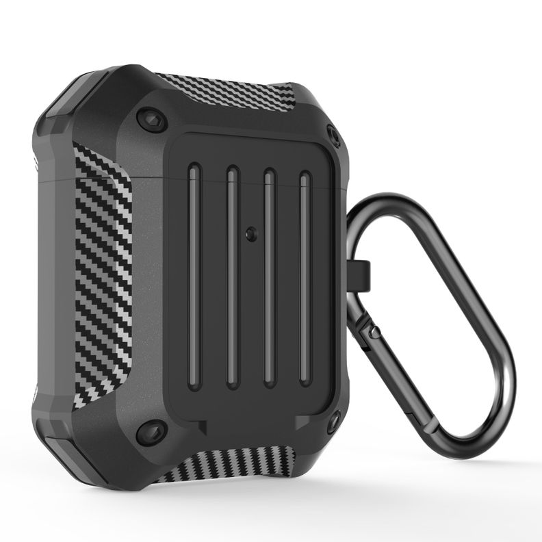 Funda Silicona New Wiwu Airpods Serie 1&2 Negra-1