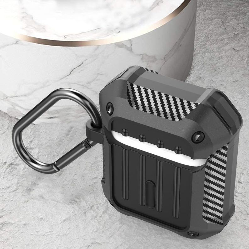 Funda Silicona New Wiwu Airpods Serie 1&2 Negra-3
