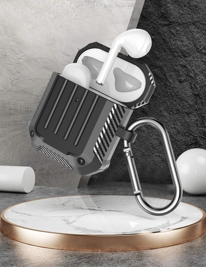 Funda Silicona New Wiwu Airpods Serie 1&2 Negra-4