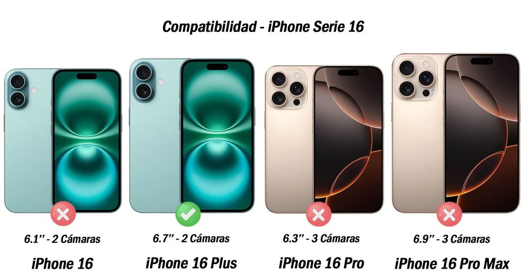 Carcasa Voorca Rígida Delgada Iphone 16 Plus-7