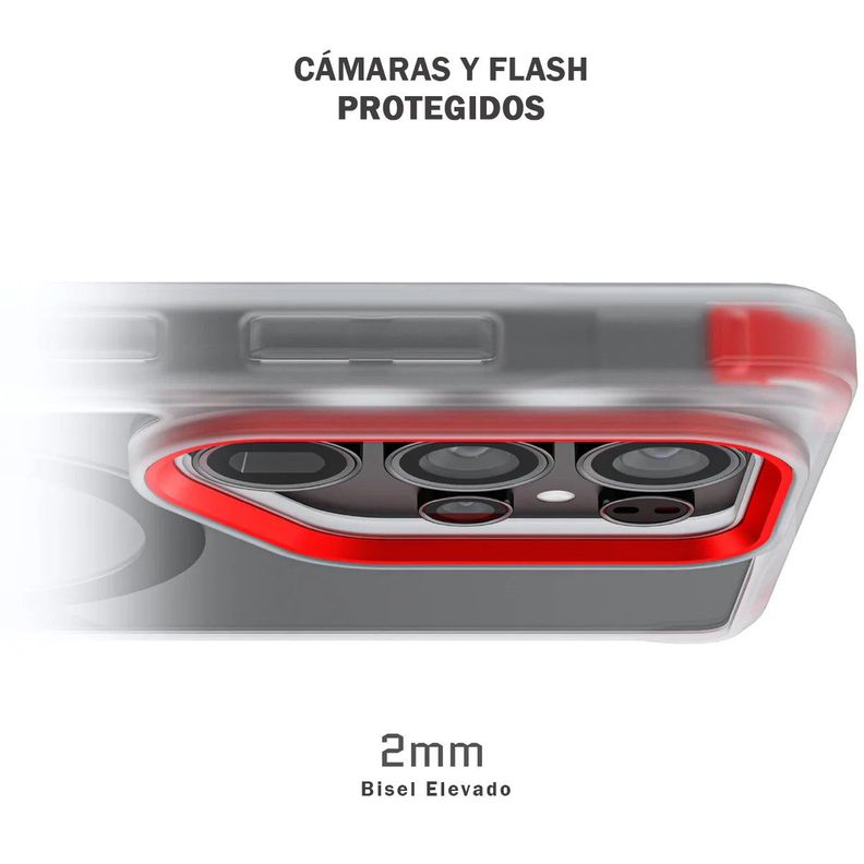 Carcasa Ghostek Covert Samsung S25 Ultra Transparente / Roja-2