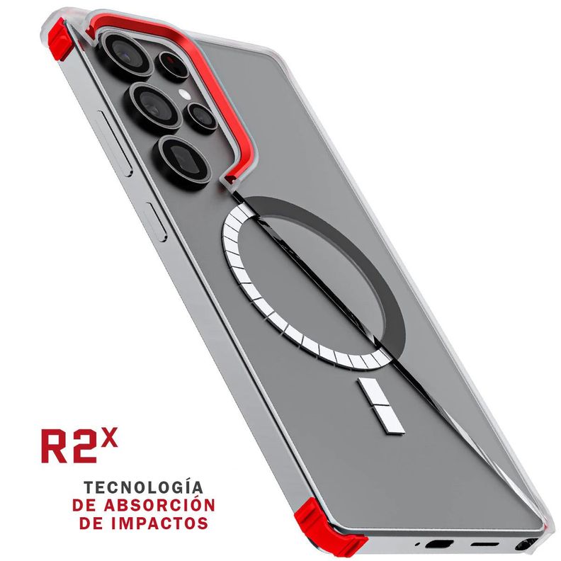 Carcasa Ghostek Covert Samsung S25 Ultra Transparente / Roja-4