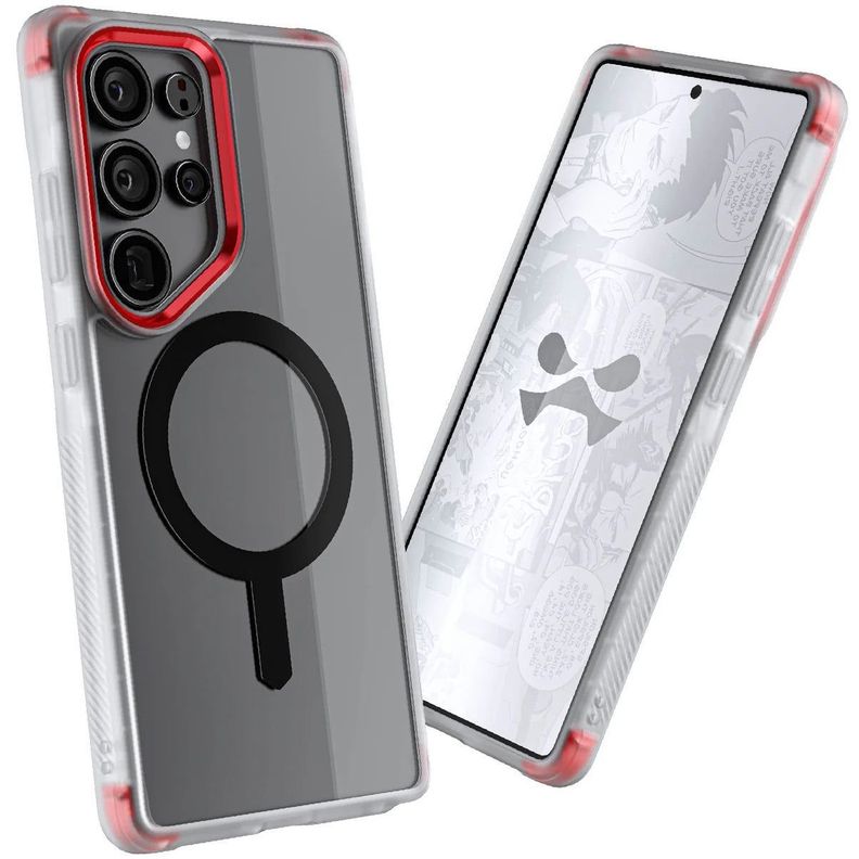 Carcasa Ghostek Covert Samsung S25 Ultra Transparente / Roja-1