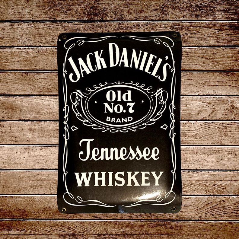 CARTEL CHAPA 25x35 JACK DANIELS NEGRA - FIRE CHILE-1