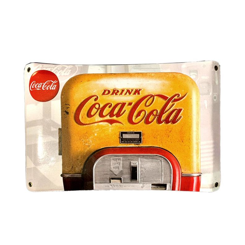 CARTEL CHAPA 25x35 DRINK COCA~COLA COOLER - FIRE CHILE-0