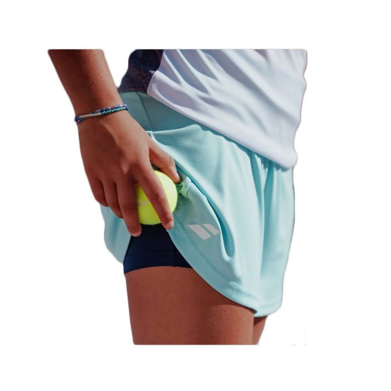 Falda Babolat Play Con Calza Celeste Tenis Padel-2