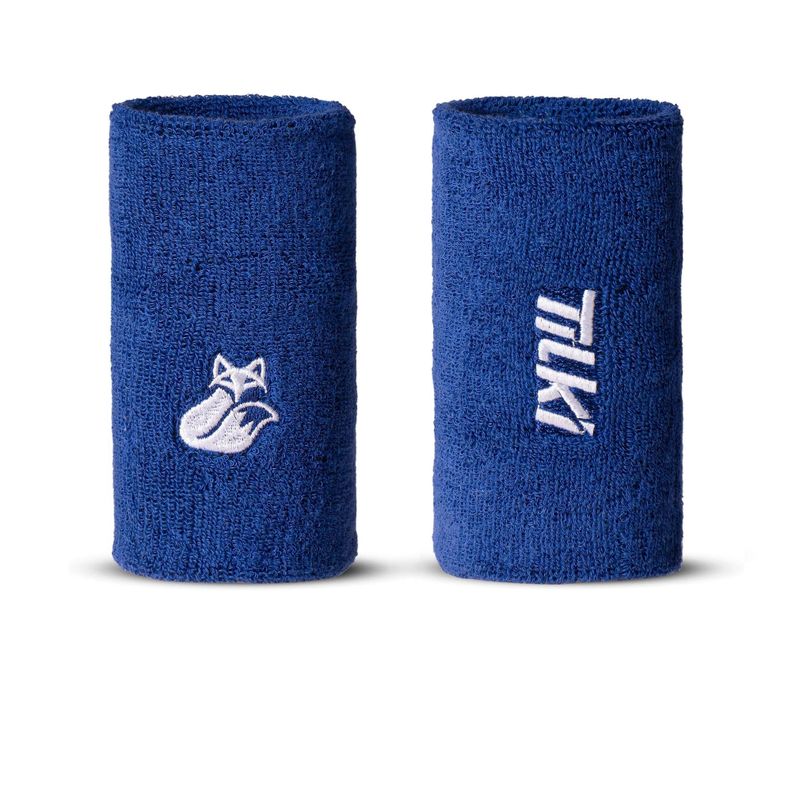 Muñequera Tilki Larga Terry Lehinde Azul X2 Tenis Padel-0