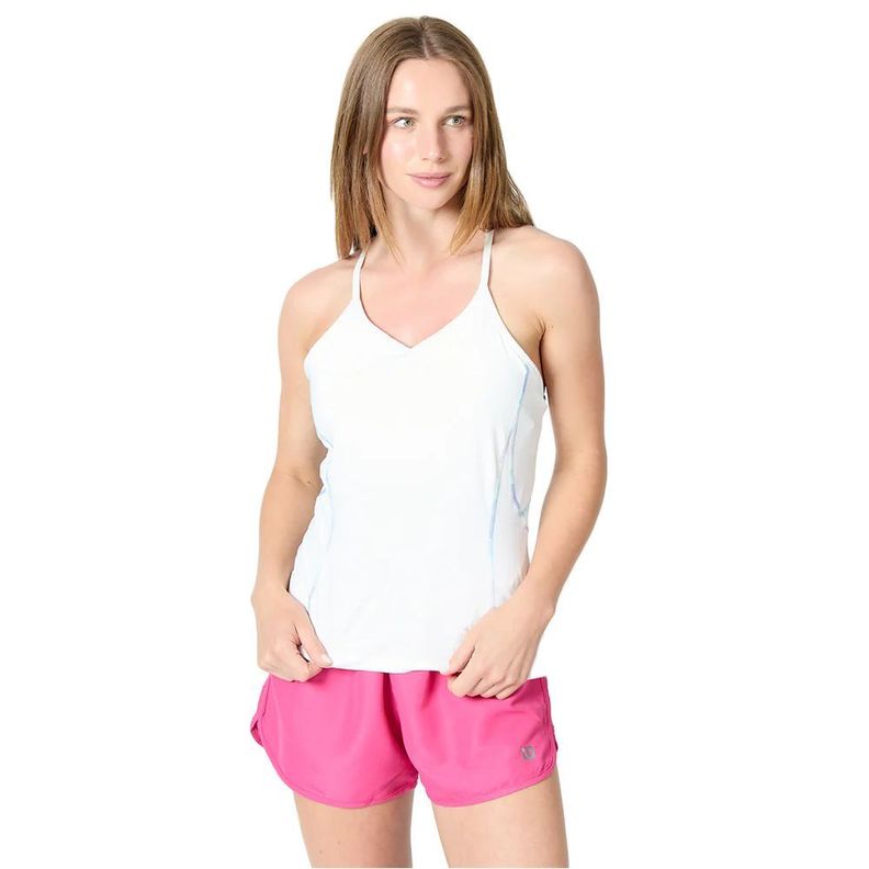 Polera Wilson Mujer Flirty Racerback Blanca Tenis Padel-0