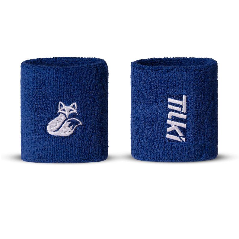 Muñequera Tilki Corta Pro Terry Azul X2 Tenis Padel-0