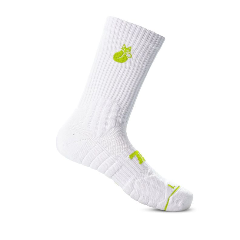 Calcetin Tilki Crew D4 Lehinde Blanco/Amarillo Tenis Padel 35-38