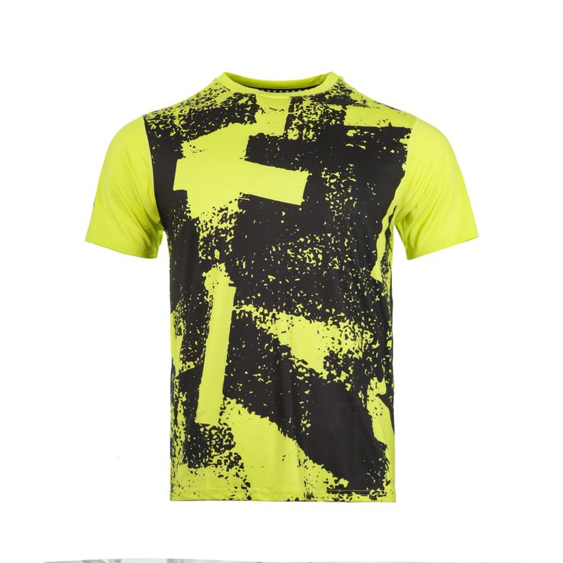 Polera Tilki Print Poly Temel Amarillo Fluor Tenis Padel-0
