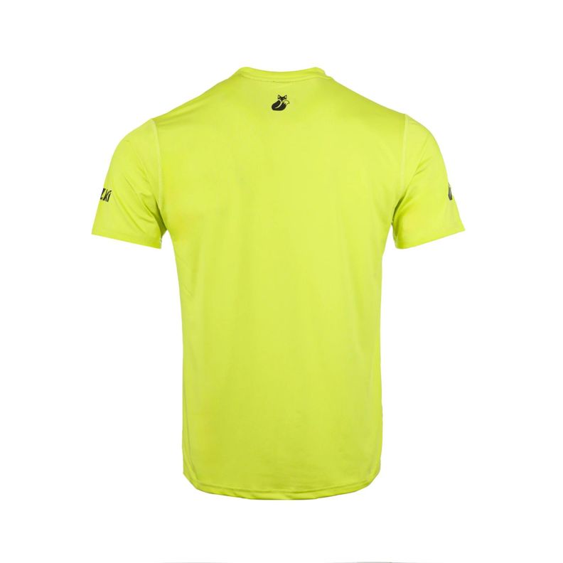 Polera Tilki Print Poly Temel Amarillo Fluor Tenis Padel-2
