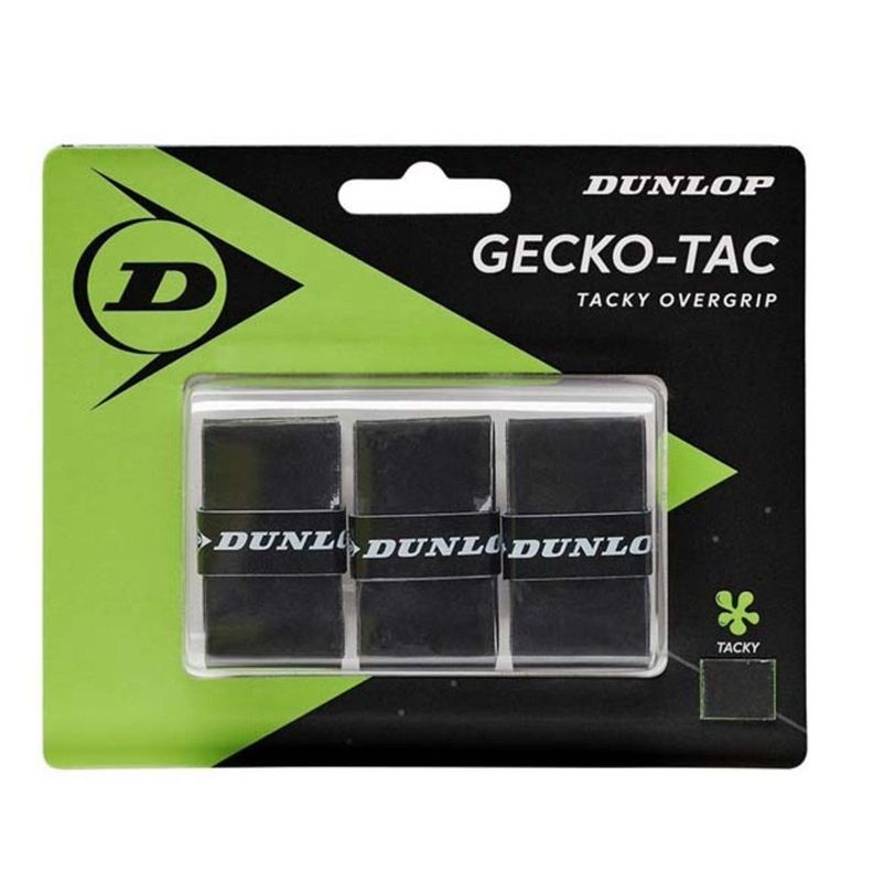 Overgrip Dunlop Gecko Tac Negro X3 Tenis/Padel-0
