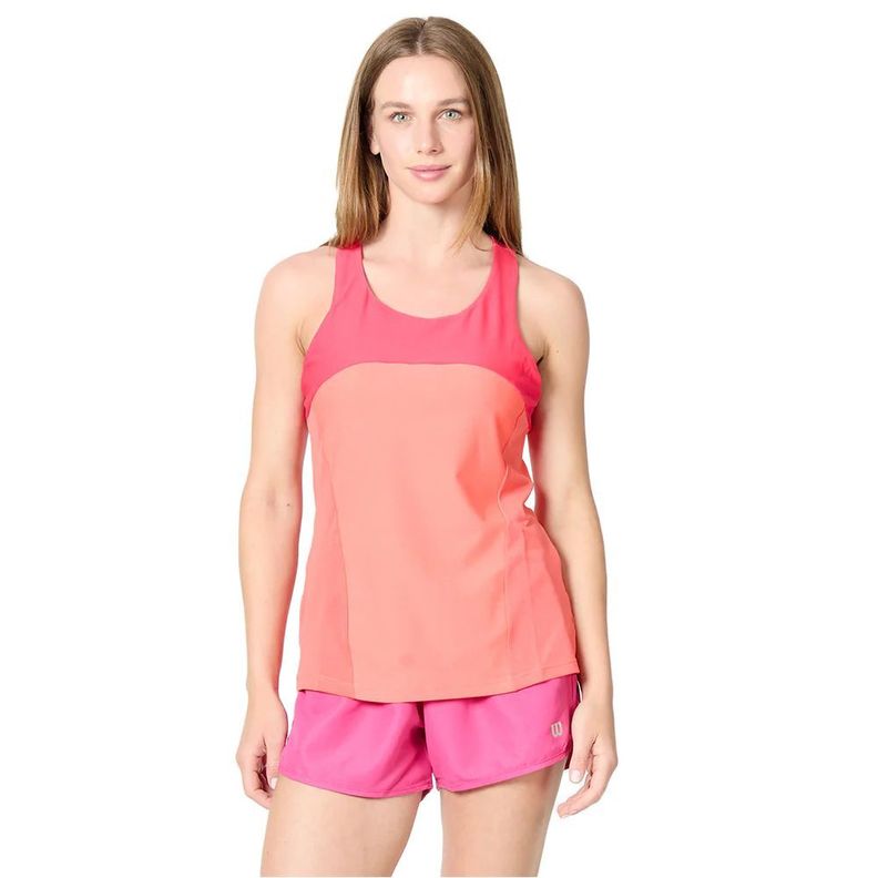 Polera Wilson Mujer Solana Racerback Naranja Tenis Padel-0