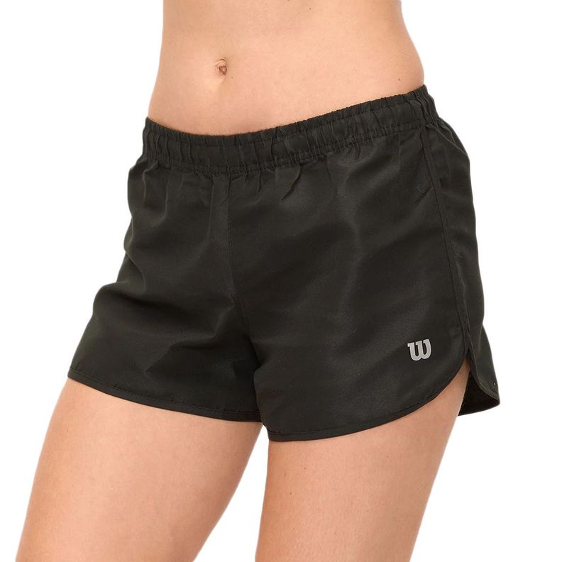 Short Wilson Microfibra Dama Negro-0