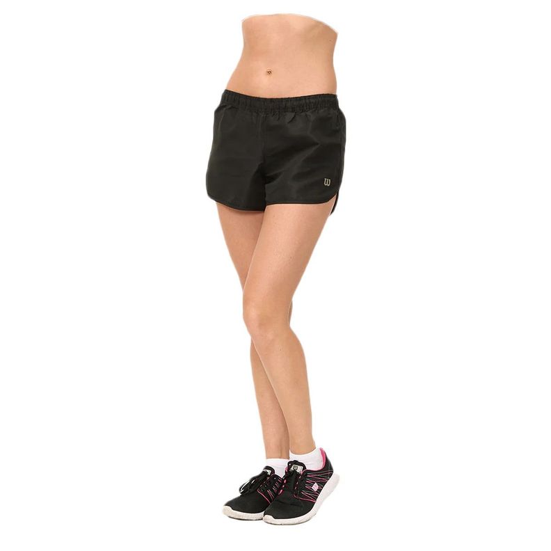 Short Wilson Microfibra Dama Negro-1
