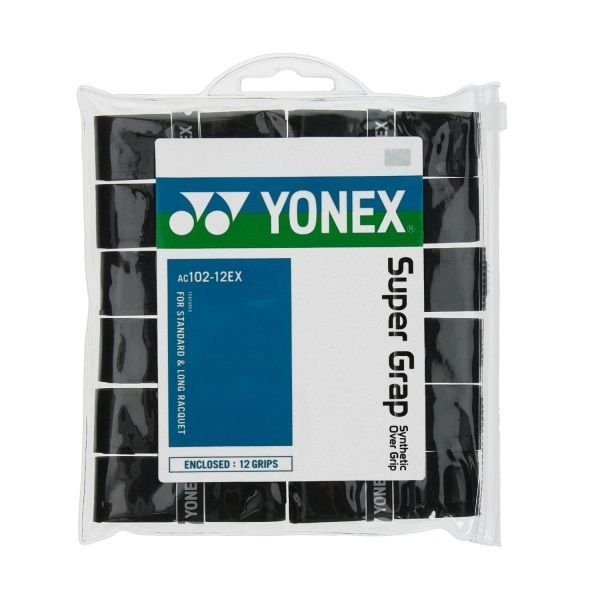 Overgrip Yonex Super Grap Negro X12 Tenis/Padel-0