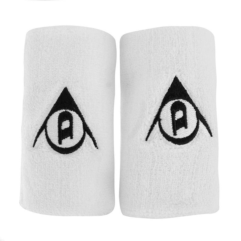 Munequera Dunlop Larga Blanca X2 Tenis Padel