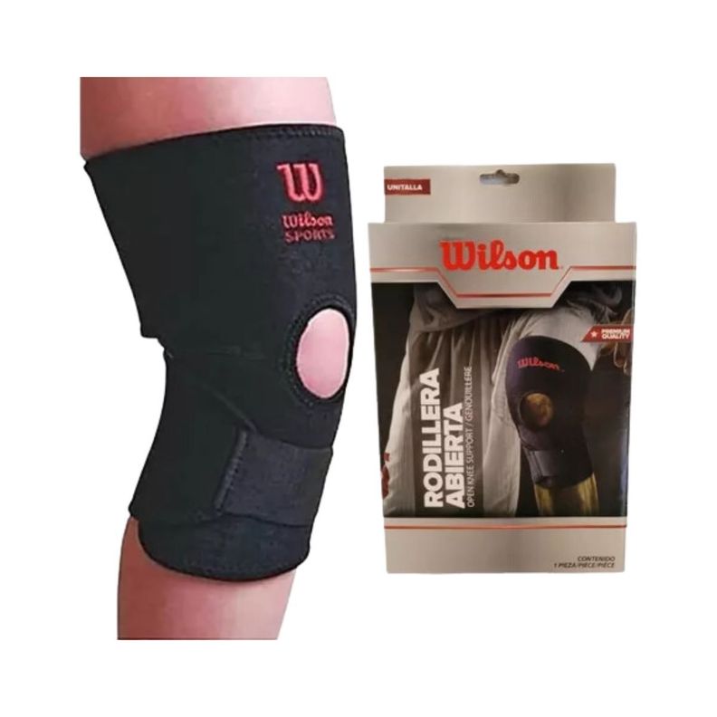 Rodillera Wilson Ajustable Negra Tenis Padel-1