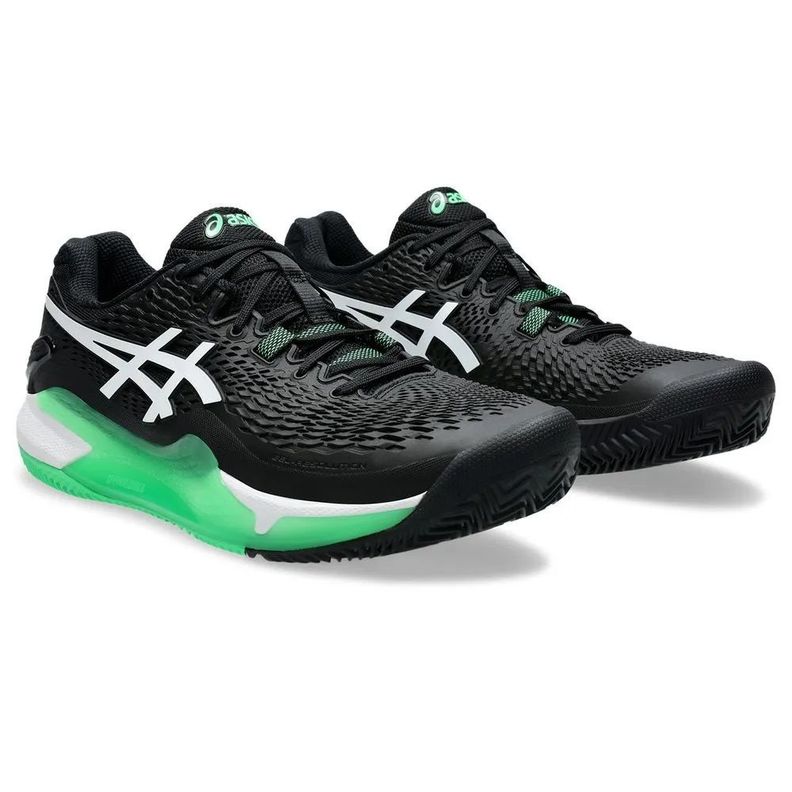Zapatilla Asics Gel Resolution 9 Clay Negro Tenis Padel-1