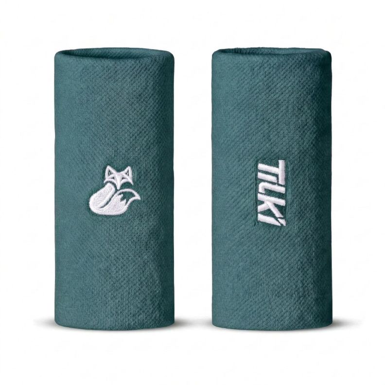 Munequera Tilki Larga XL Terry Petroleo X2 Tenis Padel