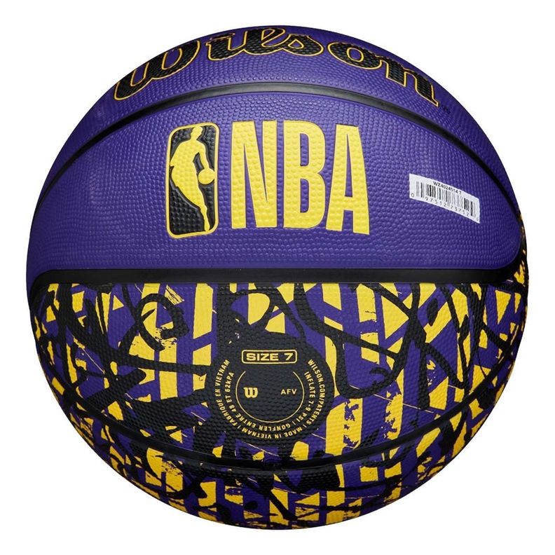 Pelota Wilson Basketball Nba Graffiti LA Lakers Sz7-2