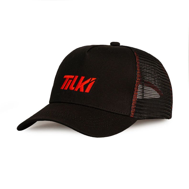Gorro Tilki Malla Temel Negro/Naranjo Tenis Padel