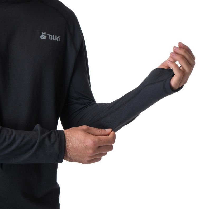 Polera Tilki Primera Capa Hareket Negra Tenis Padel-1