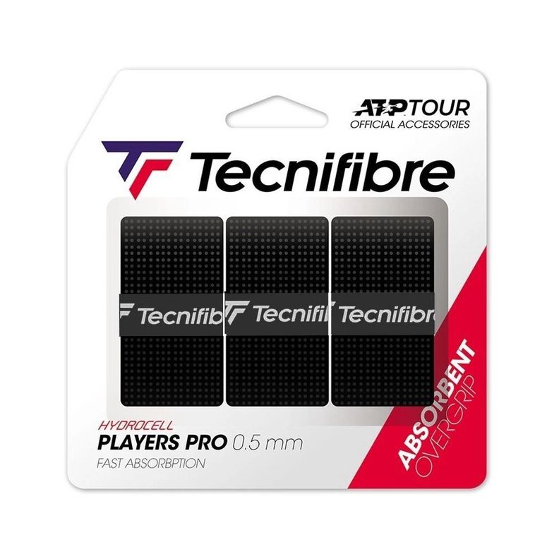 Overgrip Tecnifibre Pro Players Negro X3 Tenis/Padel-0