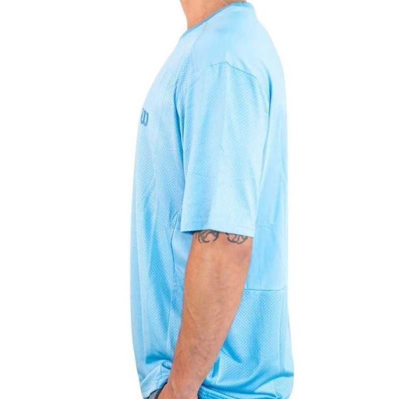 Polera Wilson Milenium Celeste Tenis Padel-1