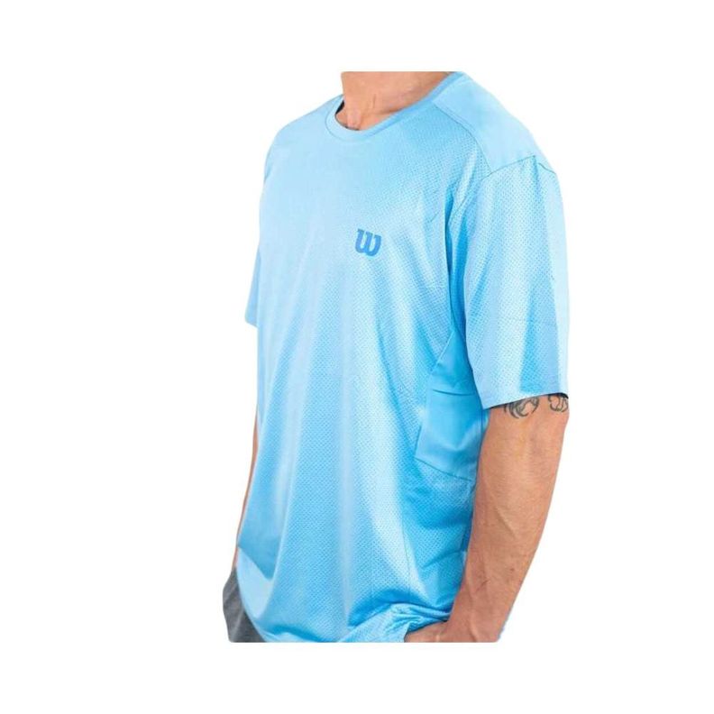 Polera Wilson Milenium Celeste Tenis Padel-2